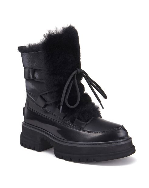 Bottes fourrées en Cuir Westward noires