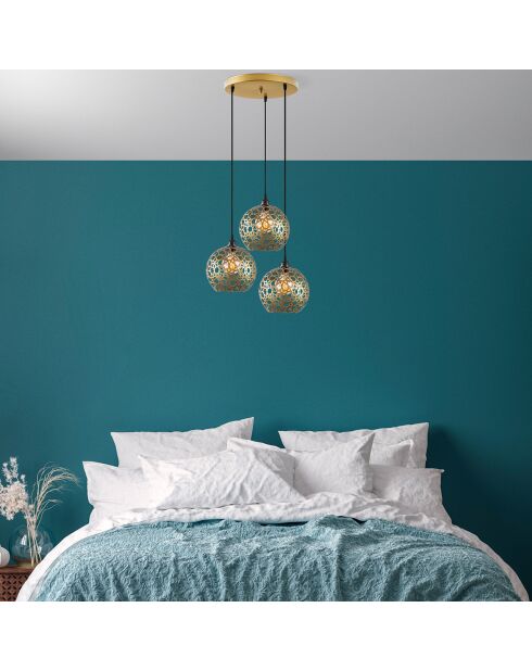Lustre Selcuklu noir - 37x37x117 cm