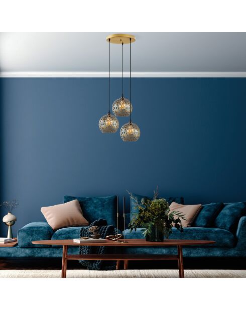 Lustre Selcuklu noir - 37x37x117 cm