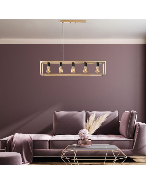 Lustre Kafes doré  - 100x20x20 cm