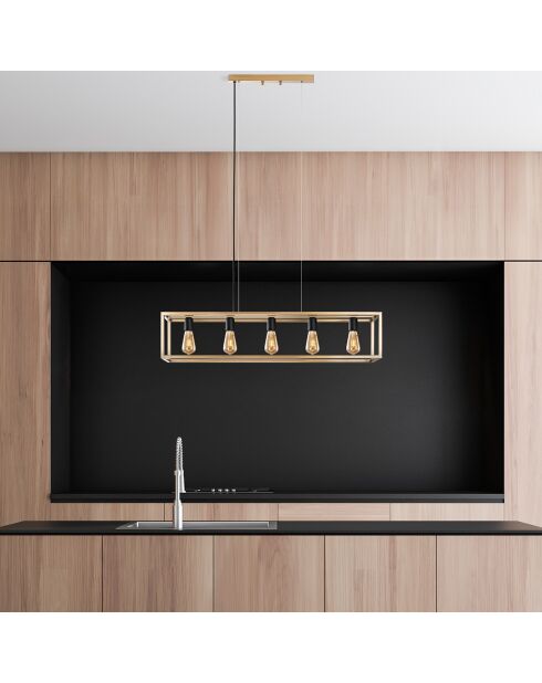 Lustre Kafes doré  - 100x20x20 cm