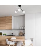 Lampada da soffitto nera Orion - 56x40 cm