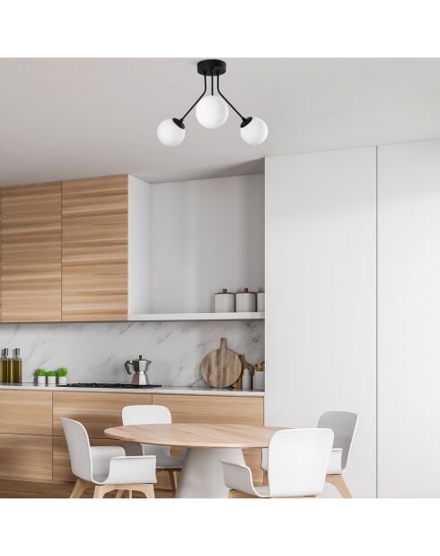 Lampada da soffitto nera Orion - 56x40 cm