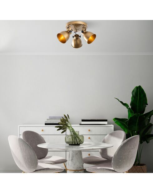 Lampada da soffitto Spotkafasi dorata - 46x30 cm
