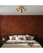 Lampada da soffitto Spotkafasi dorata - 46x30 cm