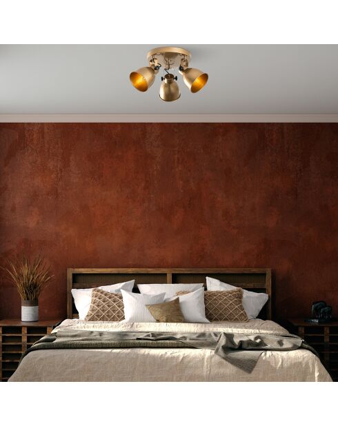 Lampada da soffitto Spotkafasi dorata - 46x30 cm