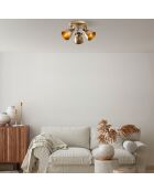 Lampada da soffitto Spotkafasi dorata - 46x30 cm