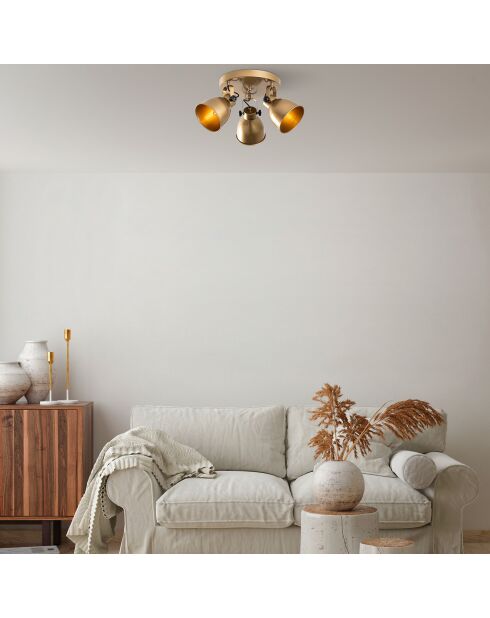 Lampada da soffitto Spotkafasi dorata - 46x30 cm