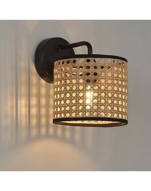Applique murale Pena beige/noir - 16x21 cm