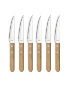 Steak Pizza Bois - Set de 6 couteaux steak