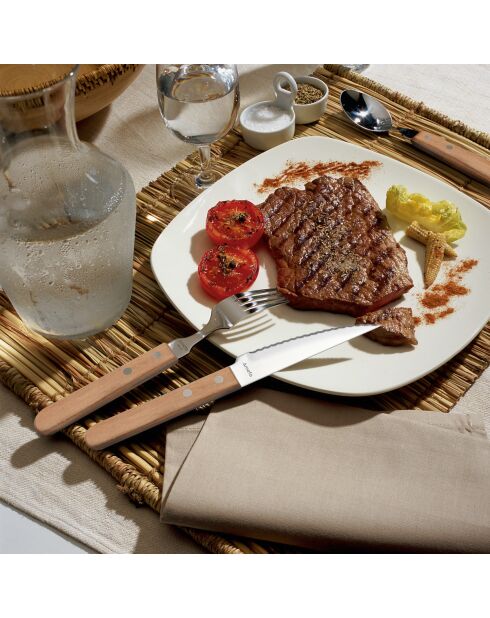 Steak Pizza Bois - Set de 6 couteaux steak