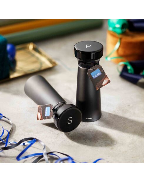 Fanny - Duo de moulins poivre & sel noir