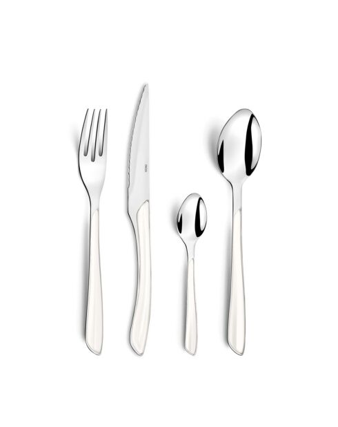 Solstice Blanc - Ménagère 24 pièces