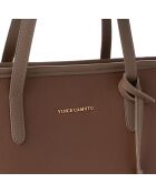 Sac cabas Taormina taupe foncé - 32x11x24 cm