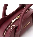 Sac à main Bergamo rouge bordeaux - 25x11x13 cm