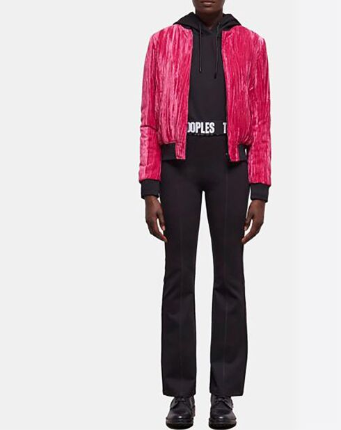 Blouson en Velours Crinkle rose