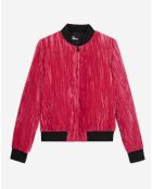 Blouson en Velours Crinkle rose