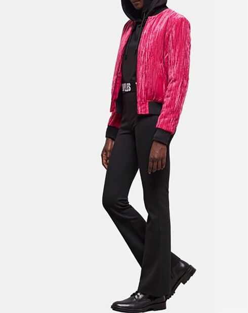 Blouson en Velours Crinkle rose