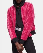 Blouson en Velours Crinkle rose