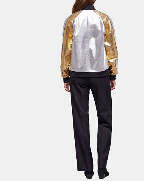 Blouson Bicolore argenté/doré