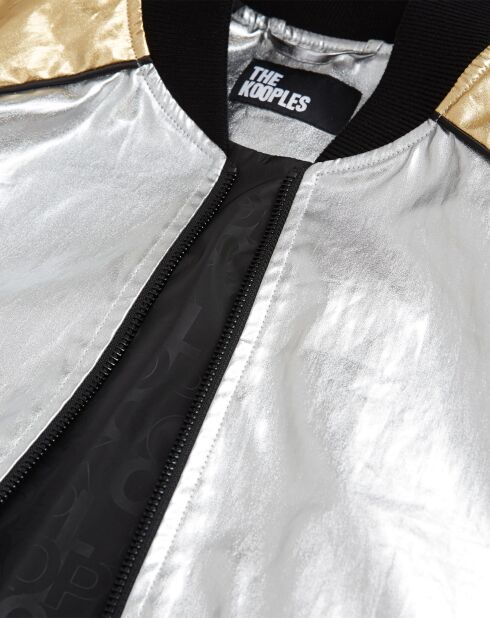 Blouson Bicolore argenté/doré
