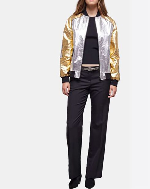 Blouson Bicolore argenté/doré