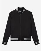 Blouson fin Zippé Détail Rib noir