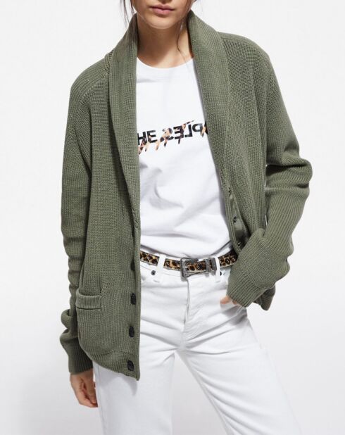 Cardigan Avec Snap Devant lichen