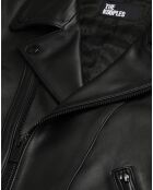 Blouson en Cuir Biker avec Clous noir