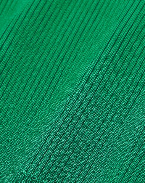 Pull col rond manches longues vert
