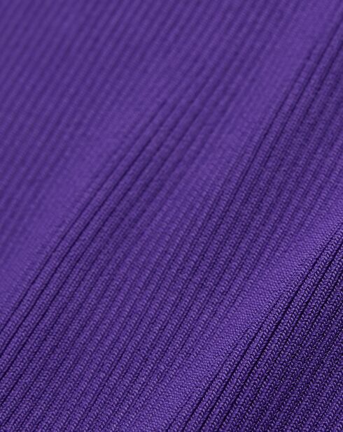 Pull col rond manches longues violet