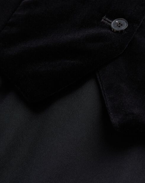 Robe Longue Gilet Velours noire