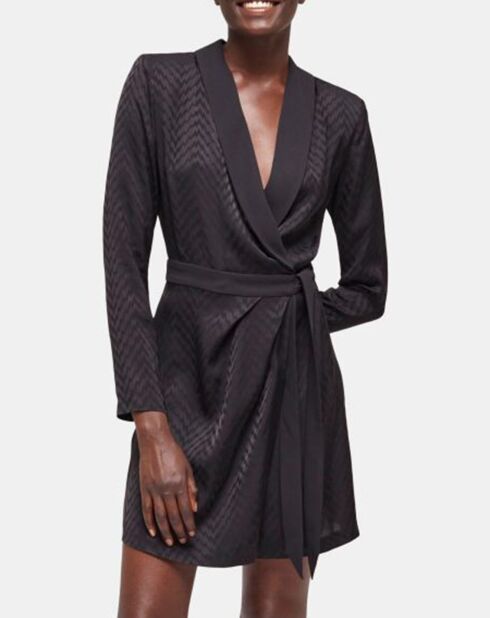 Robe Courte à manches longues noire