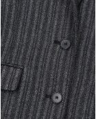 Veste en Laine mélangée Simple Croisure noire