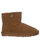 Boots en Velours de Cuir Marie camel
