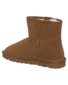 Boots en Velours de Cuir Marie camel