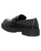 Mocassins Miel noir/argenté