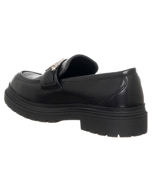 Mocassins Miel noir/argenté