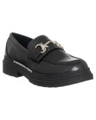 Mocassins Miel noir/argenté