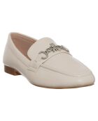 Mocassins en Cuir Caroline blanc cassé
