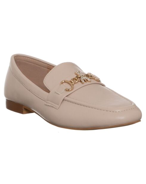 Mocassins en Cuir Caroline beiges