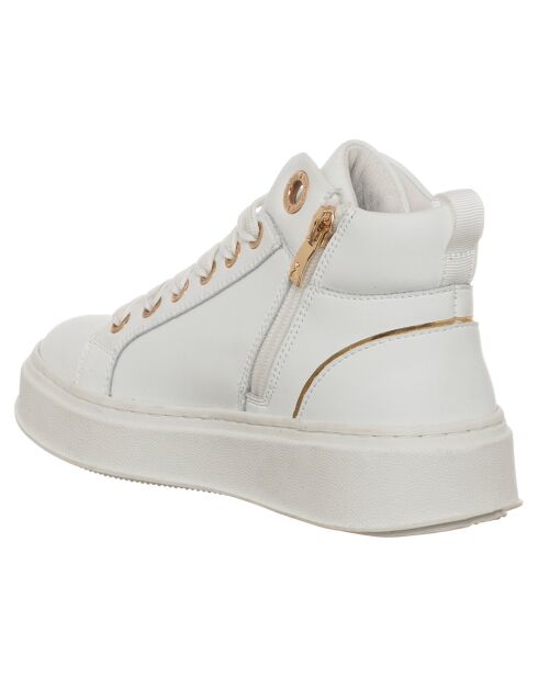 Sneakers en Cuir Jasmine blanc/doré