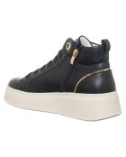 Sneakers en Cuir Fanny noir/doré