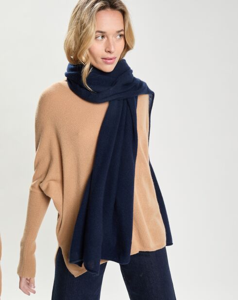 Echarpe 100% Cachemire Cascade nuit - 110x80 cm