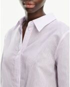 Chemise en Coton & Soie manches longues violette