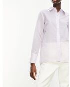 Chemise en Coton & Soie manches longues violette