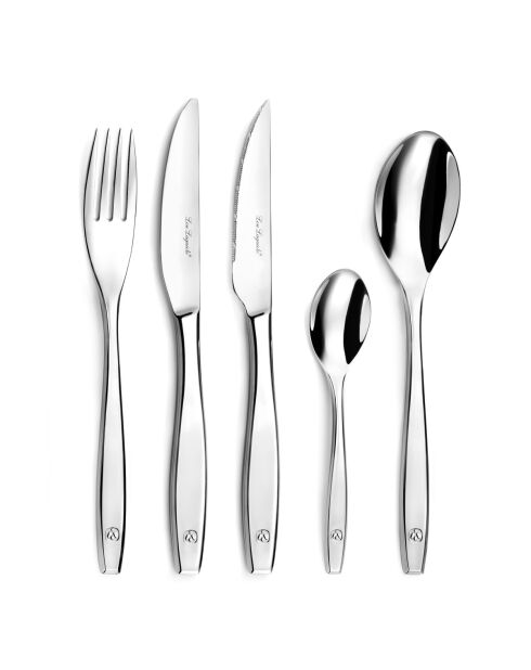 Figure Besteckset aus Edelstahl, 62-teilig