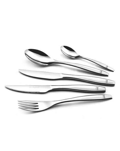 Figure Besteckset aus Edelstahl, 62-teilig