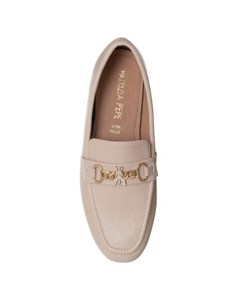 Mocassins en Cuir Caroline beiges