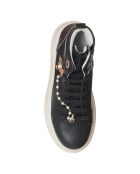 Sneakers en Cuir Fanny noir/doré